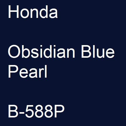 Honda, Obsidian Blue Pearl, B-588P.